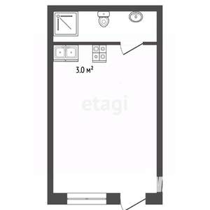 Студия квартира, вторичка, 51м2, 2/2 этаж