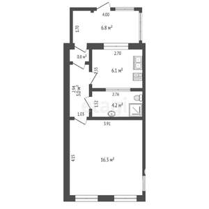 1-к квартира, вторичка, 40м2, 1/3 этаж