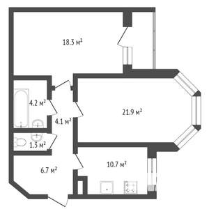 2-к квартира, вторичка, 90м2, 11/11 этаж