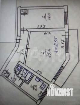 2-к квартира, вторичка, 61м2, 5/5 этаж