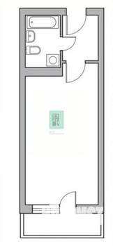 Студия квартира, вторичка, 17м2, 1/6 этаж