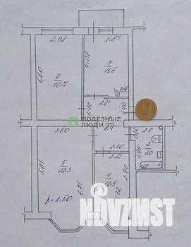 3-к квартира, вторичка, 75м2, 1/5 этаж