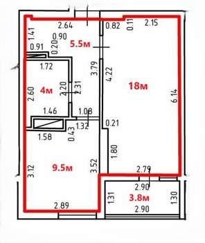 1-к квартира, вторичка, 38м2, 7/10 этаж