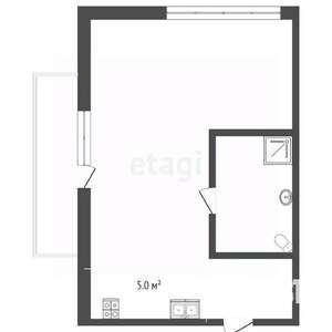 Студия квартира, вторичка, 43м2, 4/7 этаж