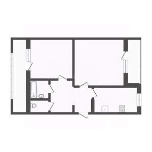 2-к квартира, вторичка, 56м2, 9/9 этаж